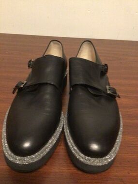 Fabian  Filippa Made in Italy dress shoes SZ  39 1/2 black with silver accent